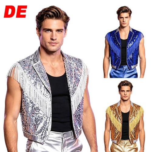 Herren pailletten anzugsweste - herren,