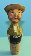Alter Holz Zierkorken Franzi / Carved Wooden ANRI / Black Forest Bottle Stopper