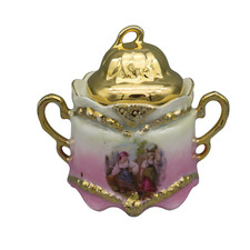 Antike Porzellan Zuckerdose