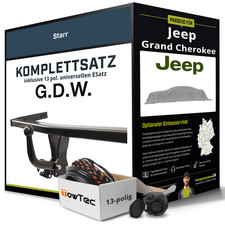 Für JEEP Grand Cherokee Typ WL Anhängerkupplung starr +eSatz 13pol uni. 21- NEU
