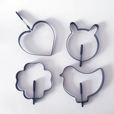 Spiegeleiform Metall schwarz Marke TCM by Tchibo 4 Stück