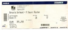 dp1 Ticket SUPERCUP Dortmund - Bayern München 13.8.2014 Lewandowski debut Bayern