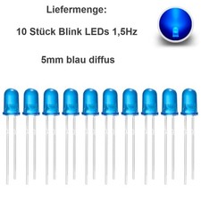 Blink LEDs 3mm 5mm Blinker Blinklicht LED blinkend 1,5Hz 90x pro Minute 10 Stück