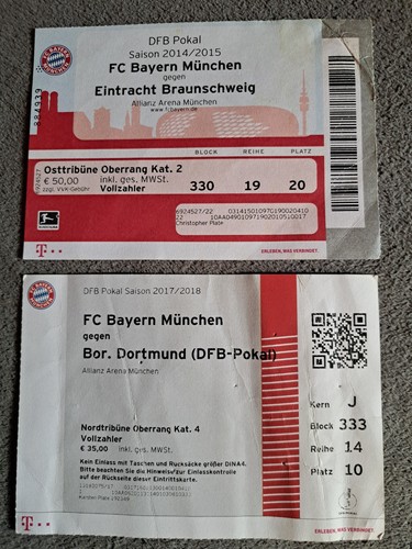 Alte eintrittskarten des fc - alte,