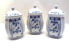 Porzellan Vorratsdosen Indisch Blau Strohblume 3. Gewürzdosen Vintage Blau Weiß
