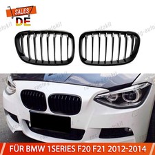 Glanz Schwarz Nieren Grill Einzelsteg Kühlergrill für BMW 1er F20 F21 2012-2014