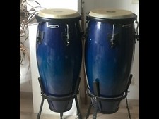 PA Meinl Conga Set, Headliner Series Ocean Blue, höhenverstellbare Ständer