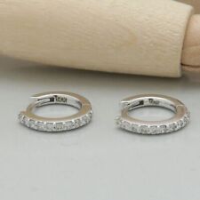 Creolen Ohrringe mit 0,27ct G-si Brillant Ø 12,3 mm in 585/14K Weißgold