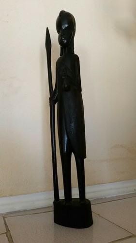 Holzskulptur massai krieger - holzskulptur,