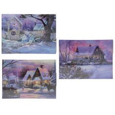 Weihnachts LED Leinwandbild