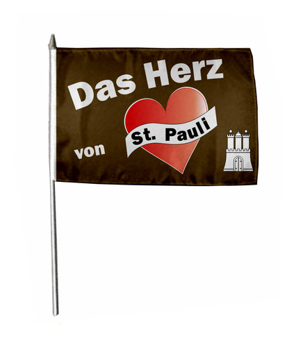 Stockflagge fahne flagge herz - stockflagge,