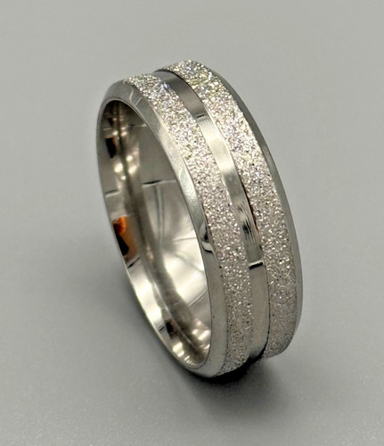 Ring edelstahl 8mm breit damen - edelstahl,