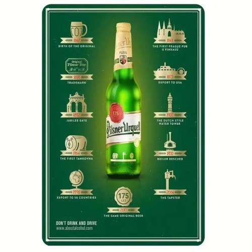 Blechschild pilsner urquell - blechschild,