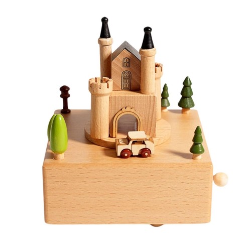 Drehbare spieluhr aus holz - spieluhr,
