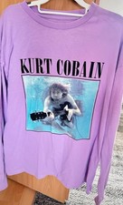 Kurt Cobain Nirvana Shirt Top Pullover Unisex Lila Band Merch S