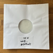 LP Innenhüllen Schutzhüllen Weiß 90gr gefüttert Mittelloch Paket zu 45 Stück