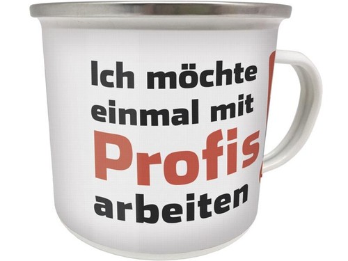 Emaille becher ich - emaille,