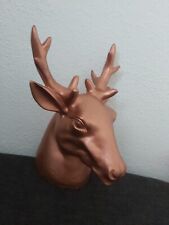 Deko Figur Hirsch bronze Hirschkopf Reh Rentier Büste Skulptur Statue Dekoobjekt