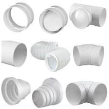 Rundrohrsystem PVC Lüftungsrohr Bindeglieder Adapter T-Stück Reduktion Halter T1