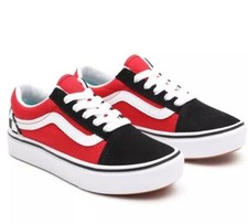 Vans Schuhe ComfyCush Old Skool, Junior - Art. VN0A4UHA35U1 (schwarz/rot)