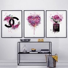 Poster SET A4 - 3 St. (+1 Poster GESCHENK) Fashion inspiriert Plakat Parfüm