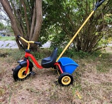 Puky Dreirad mit Kippmulde und Schiebestange , Dreirad, Rot Gelb, Luftbereifung