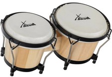 ❤️ Bongotrommeln aus Holz  mit stimmbaren Naturfellen wie neu