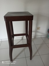Barhocker, klassische Form, Holz, mahagoni/dunkelbraun, Sitzhöhe 82 cm, 6 Stück