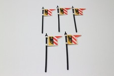 playmobil flag + pole  x5 use