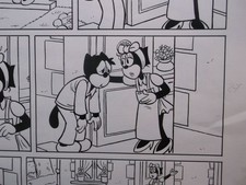 Comic Originalzeichnung FELIX (Bastei Verlag) großer Jammer bei KITTY!!!!!!!!!!!
