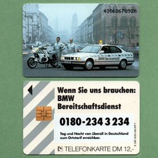 ?? O 989 1993 ** 12DM + ZUDRUCK PRESSKLEBUNG !!!! Telefonkarte " BMW Service "
