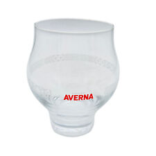 Averna Glas mit Muster Dekor weiß und rot H 9,9 cm (Einzelglas)
