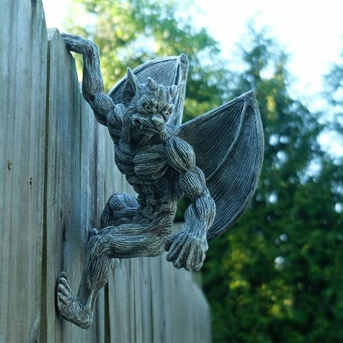 Winged gargoyle statue - gargoyle,