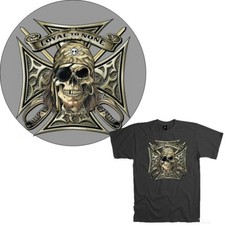 Gothic T-Shirt Biker Rocker Heavy Metal Pirat Mittelalter Punker *4106 grau