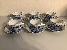 12 x Hutschenreuther Zwiebelmuster Kaffeetassen mit Untertassen ( 24 Teile )
