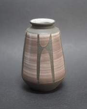 Studiokeramik, Vase, Keramik in Braun, Beige, markiert