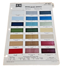 1970 BUICK paint chip chart RM
