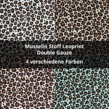 Musselin Stoff Leoprint