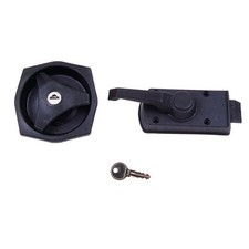 Türschloss komplett für Wohnwagen inkl. 2 Schlüssel 25-35 mm Wandstärke schwarz