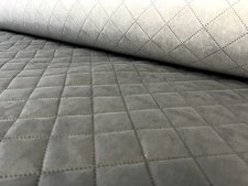 Mikrofaser gesteppt geprägt kaschiert mit Watte Meterware Polsterstoff Wildleder