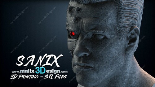 Sanix terminator büste - 3d,