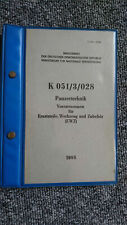 NVA DIENSTVORSCHRIFT K 051/3/028 PANZERTECHNIK BMP1,T55,MT-LB 