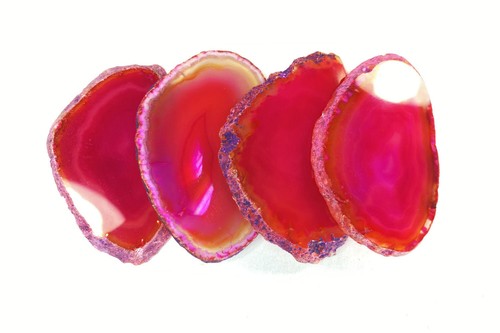 Achatscheiben 4er set - set, pink