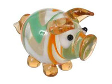Glücksschwein aus Glas