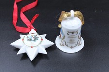 Hutschenreuther Set aus Schmuckstern & Schmuckglocke Glocke Stern Porzellan