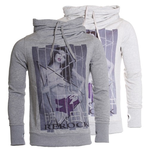 Rerock herren print pullover - herren,