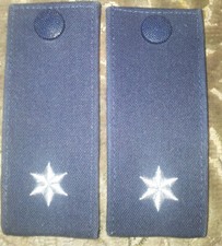 Polizei Dienstgradabzeichen Pk Kommissar 1 silbener Stern Paar
