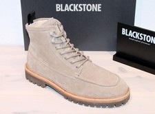 BLACKSTONE Wildleder Stiefelette Lammfell Boots Stiefel - CG164 Greige - Neu !