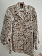 Original USMC US MARINES MARPAT DESERT JACKE Buzz OFF Med-Reg Medium