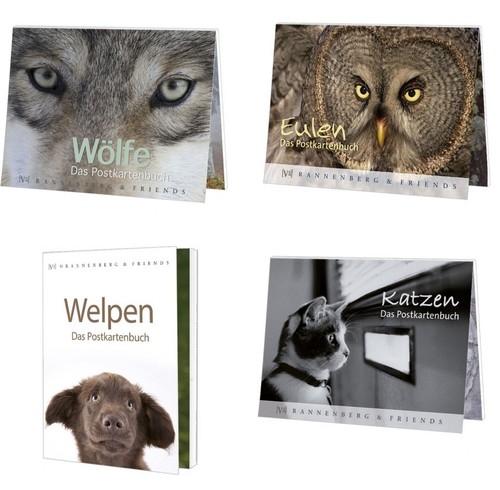 Postkartenbuch eule wolf - postkartenbuch,